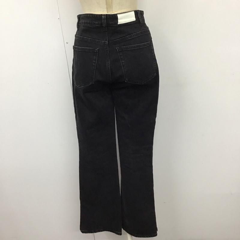 ミラオーウェン Mila Owen パンツ デニム、ジーンズ 09WFP222001 センタープレスサイドベンツフレアデニム 0 無地 黒 / ブラック /  レディース USED 古着 中古 10121597