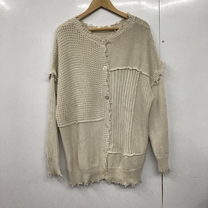 アルシーヴ archives カーディガン 長袖 M 無地 ベージュ / ベージュ /  レディース USED 古着 中古 10142766