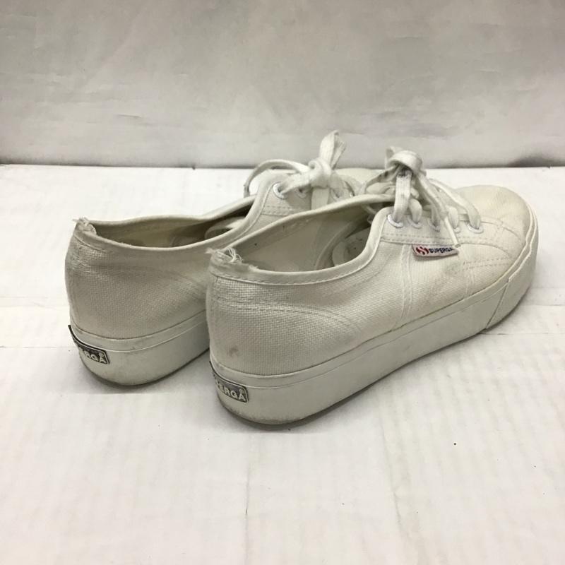 スペルガ SUPERGA スニーカー スニーカー S00CLL0 厚底 プラットフォーム UK4 EU37 US：6.5 ロゴ、文字 白 / ホワイト /  レディース USED 古着 中古 10118787