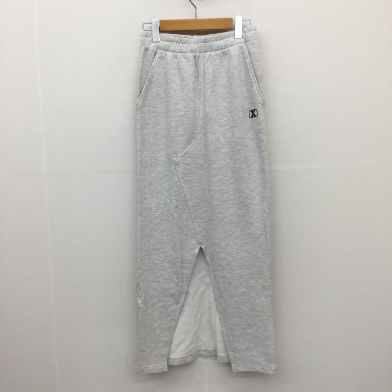 エックスガール X-girl スカート ロングスカート 105222032001 MERMAID SWEAT SKIRT S ロゴ、文字 灰 / グレー / X 白 / ホワイト / X 紺 / ネイビー /  レディース USED 古着 中古 10130219
