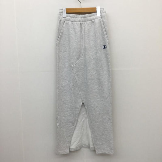 エックスガール X-girl スカート ロングスカート 105222032001 MERMAID SWEAT SKIRT S ロゴ、文字 灰 / グレー / X 白 / ホワイト / X 紺 / ネイビー /  レディース USED 古着 中古 10130219