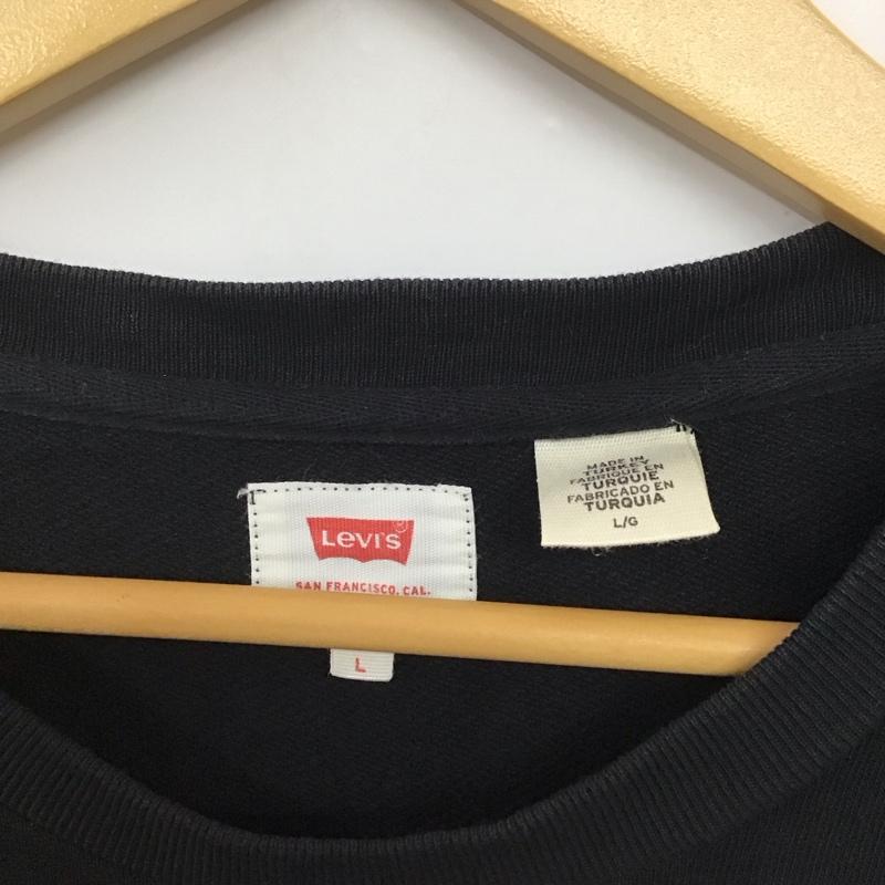 リーバイス Levi s トレーナー 長袖 長袖 L ロゴ、文字 黒 / ブラック /  メンズ USED 古着 中古 10141871