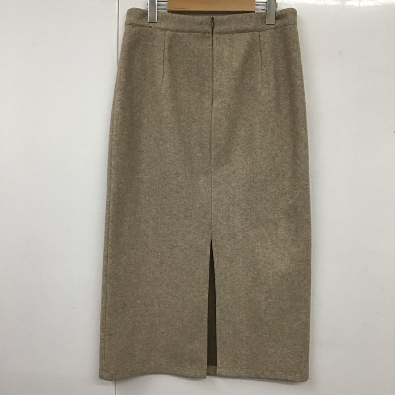 ザラ ZARA スカート ひざ丈スカート タイトスカート L 無地 ベージュ / ベージュ /  レディース USED 古着 中古 10110276
