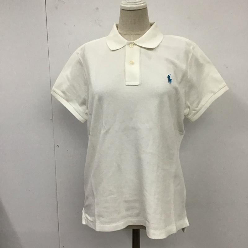 ラルフローレン RALPHLAUREN ポロシャツ 半袖 1273731SPO SKINNY POLO L ワンポイント 白 / ホワイト /  レディース USED 古着 中古 10120227
