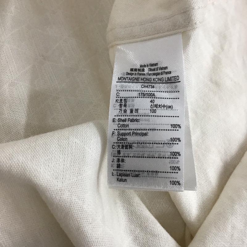 ラコステ LACOSTE シャツ、ブラウス 長袖 長袖シャツ ボタンダウンシャツ カラーシャツ 40 ロゴ、文字 ベージュ / ベージュ /  メンズ USED 古着 中古 10133241