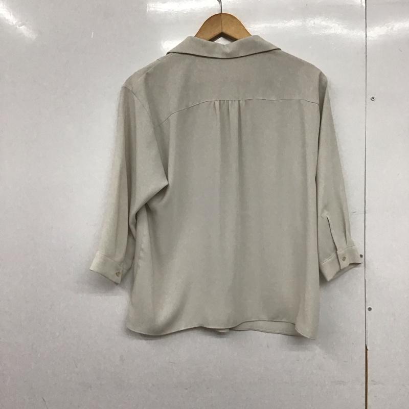 ナチュラルビューティーベーシック NATURAL BEAUTY BASIC カットソー 七分袖 七分丈カットソー シャツ プルオーバー M 無地 アイボリー / アイボリー /  レディース USED 古着 中古 10147638