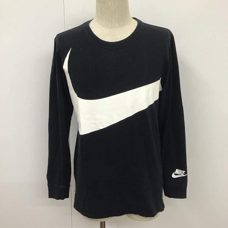 ナイキ NIKE カットソー 長袖 875716-010 HybridHOL/STee 長袖カットソー スポーツウェア S ロゴ、文字 黒 / ブラック /  メンズ USED 古着 中古 10111491