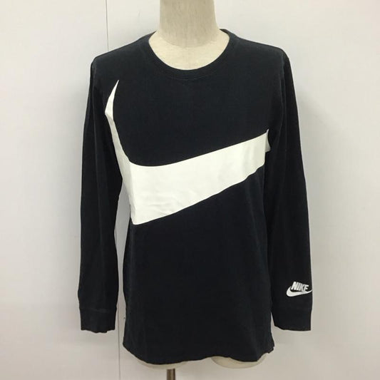 ナイキ NIKE カットソー 長袖 875716-010 HybridHOL/STee 長袖カットソー スポーツウェア S ロゴ、文字 黒 / ブラック /  メンズ USED 古着 中古 10111491