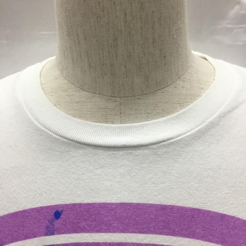 アベイシングエイプ A BATHING APE Tシャツ 半袖 クルーネック タイダイ ビッグロゴ L ロゴ、文字 白 / ホワイト /  メンズ USED 古着 中古 10119805