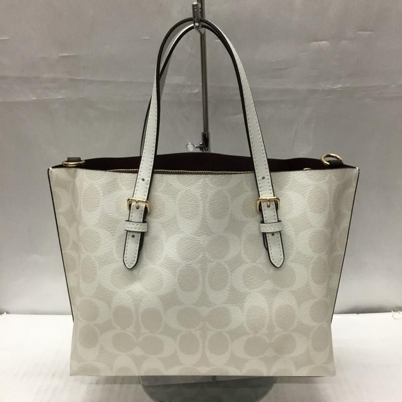 コーチ COACH ショルダーバッグ ショルダーバッグ C4250 シグネチャー 2WAY ハンドバッグ ロゴ、文字 白 / ホワイト /  レディース USED 古着 中古 10109577