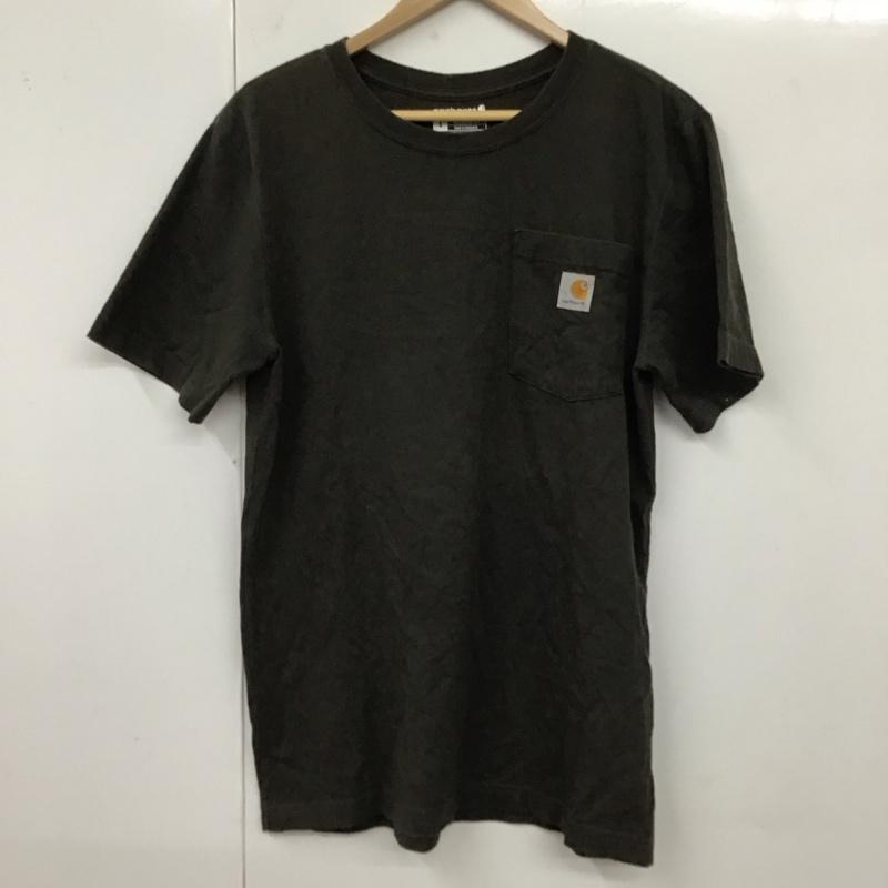 カーハート Carhartt Tシャツ 半袖 TK4612-M RELAXED FIT バックプリント S ロゴ、文字 ダークブラウン / ダークブラウン /  メンズ USED 古着 中古 10117753