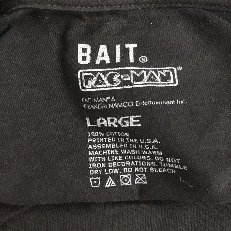 ベイト BAIT Tシャツ 半袖 半袖カットソー プリントTシャツ クルーネックカットソー L プリント 黒 / ブラック /  メンズ USED 古着 中古 10124016