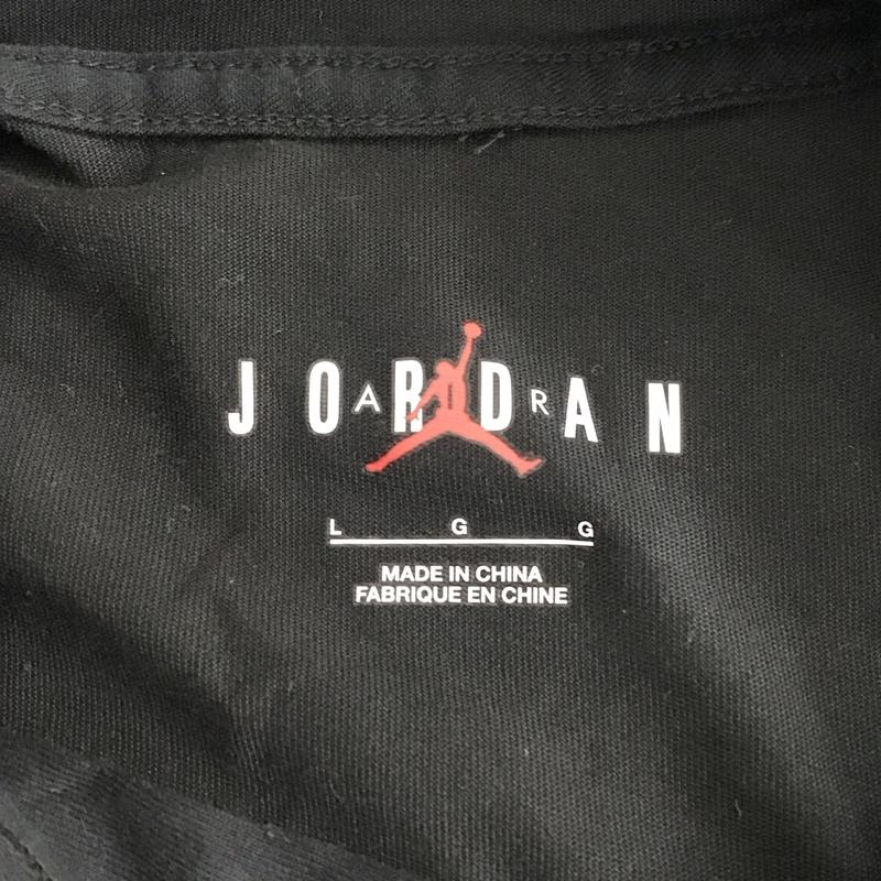 エアジョーダン AIR JORDAN カットソー 半袖 da9872-010 半袖パーカー スポーツウェア プリントTシャツ L ロゴ、文字 黒 / ブラック /  メンズ USED 古着 中古 10111495