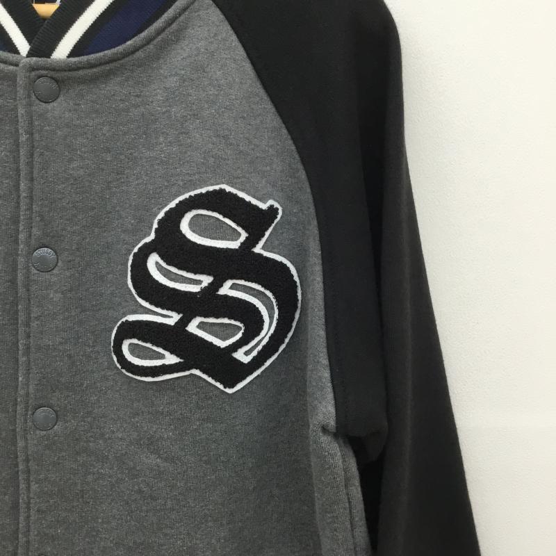 ステューシー STUSSY ジャケット、上着 ジャンパー、ブルゾン スウェット　スタジャン　00s　STUSSY　TRIBE L ロゴ、文字 X 刺繍 黒 / ブラック /  メンズ USED 古着 中古 10122738