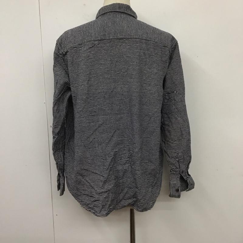 ディッキーズ Dickies シャツ、ブラウス 長袖 L  白 / ホワイト / X 紺 / ネイビー /  メンズ USED 古着 中古 10106671
