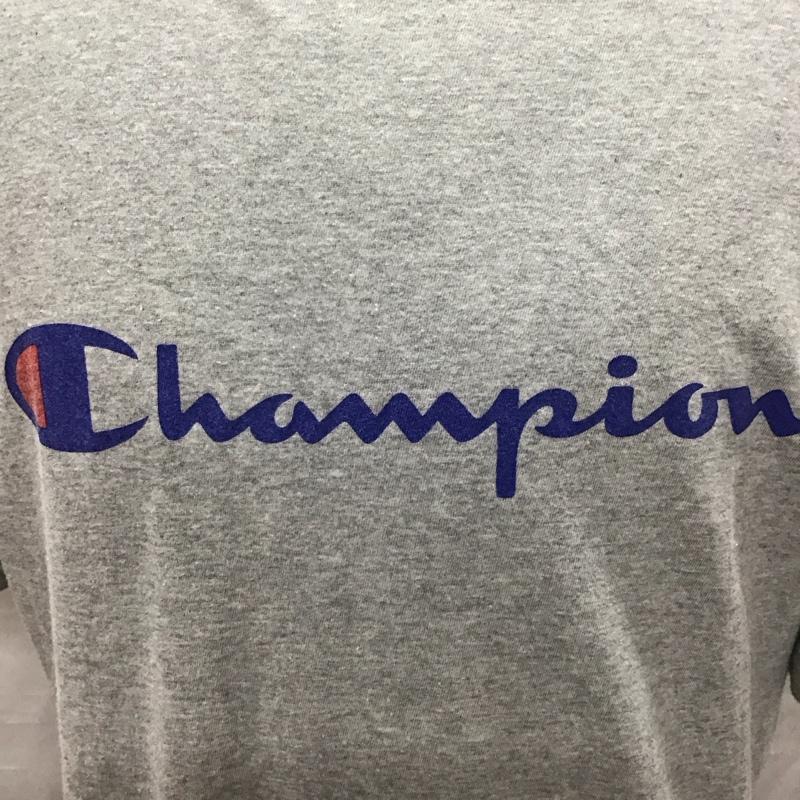 チャンピオン Champion Tシャツ 半袖 c3-p302 ベーシックTシャツ ロゴ プリントTシャツ 半袖カットソー XL ロゴ、文字 灰 / グレー /  メンズ USED 古着 中古 10116966