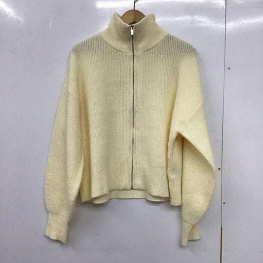 アメリカンホリック AMERICAN HOLIC ニット、セーター 長袖 長袖ニットカットソー スタンドネック セーター ジップアップ L 無地 アイボリー / アイボリー /  レディース USED 古着 中古 10147679