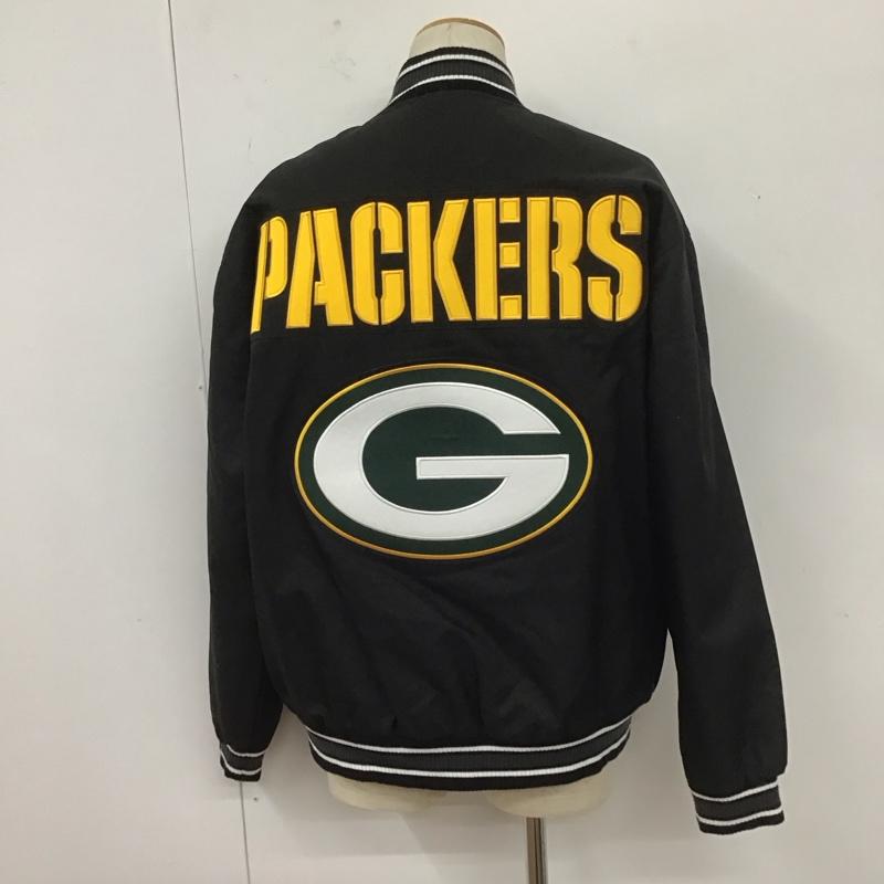 ナショナルフットボールリーグ NFL ジャケット、上着 ジャンパー、ブルゾン グリーンベイ パッカーズ L ロゴ、文字 黒 / ブラック /  メンズ USED 古着 中古 10110199