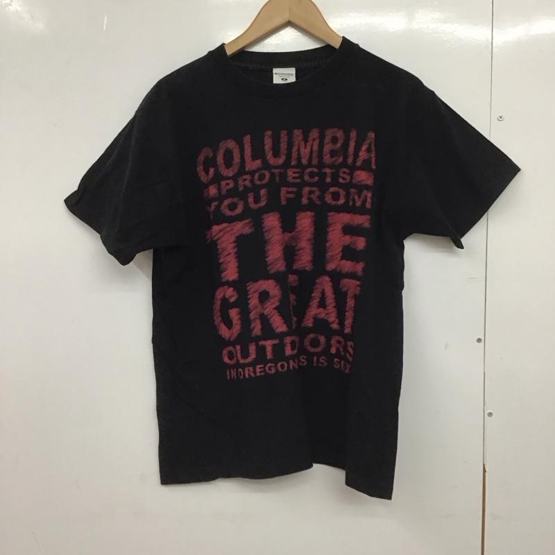 コロンビア Columbia Tシャツ 半袖 109 pm2752 半袖カットソー プリントTシャツ クルーネックカットソー M ロゴ、文字 黒 / ブラック /  メンズ USED 古着 中古 10148990