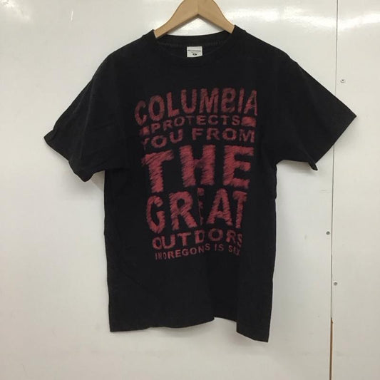 コロンビア Columbia Tシャツ 半袖 109 pm2752 半袖カットソー プリントTシャツ クルーネックカットソー M ロゴ、文字 黒 / ブラック /  メンズ USED 古着 中古 10148990