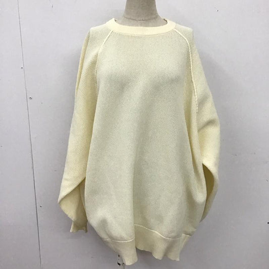 スライ SLY カットソー 長袖 030gsa70-0380 AIRYLIGHTOVERSIZEトップス 長袖ニットカットソー クルーネックカットソー FREE 無地 白 / ホワイト /  レディース USED 古着 中古 10109185