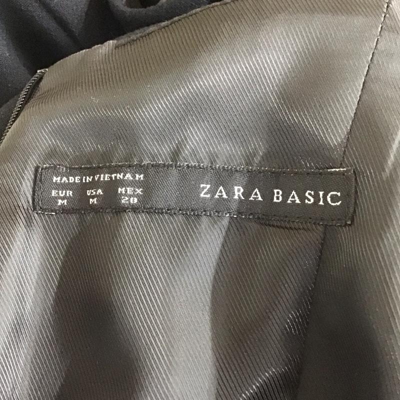 ザラベーシック ZARA BASIC ワンピース ロングスカート 半袖ロングワンピース カジュアルワンピース タイトスカート M 無地 黒 / ブラック /  レディース USED 古着 中古 10112115