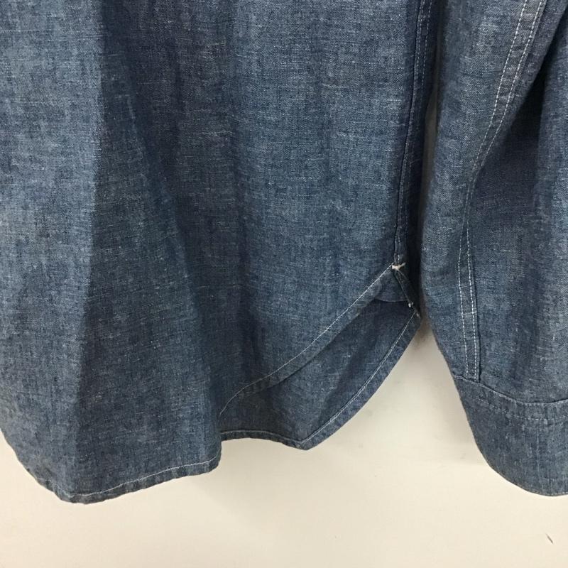 アボンタージ A VONTADE シャツ、ブラウス 長袖 長袖シャツ デニムシャツ ノーカラーシャツ M 無地 インディゴ / インディゴ /  メンズ USED 古着 中古 10134887
