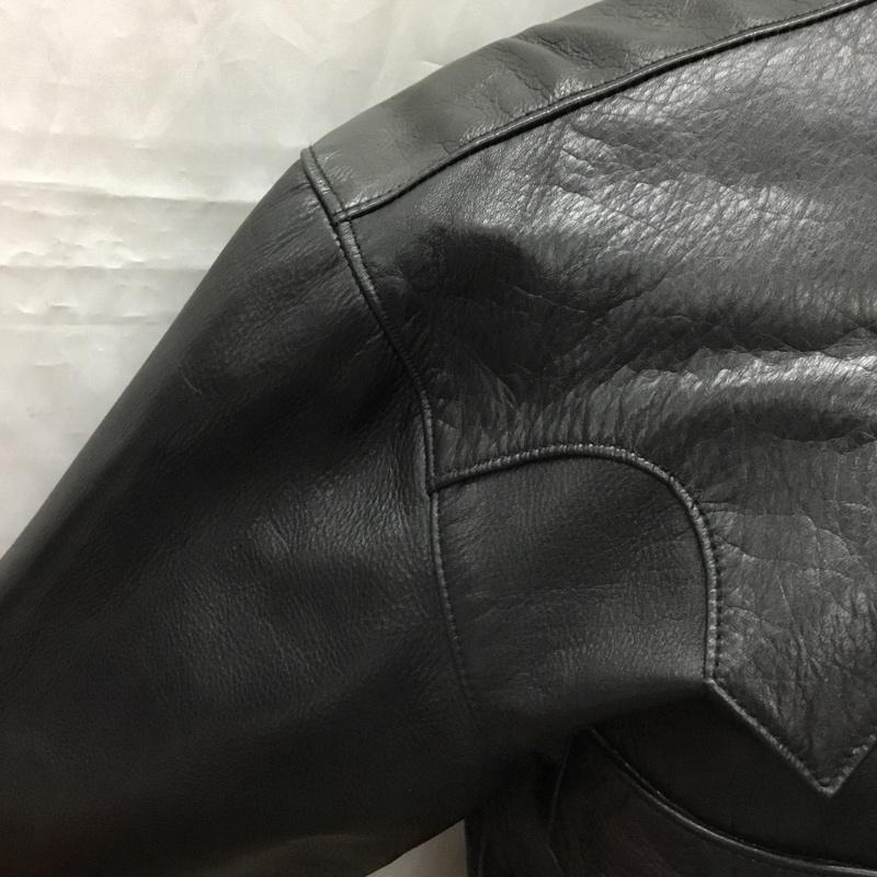 アリゾナフリーダム ARIZONAFREEDOM シャツ、ブラウス 長袖 長袖レザーシャツ カラーシャツ レザージャケット L 無地 黒 / ブラック /  メンズ USED 古着 中古 10111316