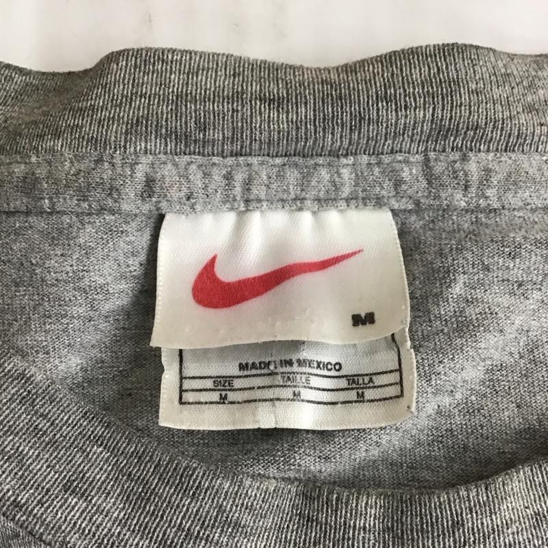 ナイキ NIKE Tシャツ 半袖 半袖カットソー プリントTシャツ クルーネックカットソー スポーツウェア M ロゴ、文字 灰 / グレー /  メンズ USED 古着 中古 10110907