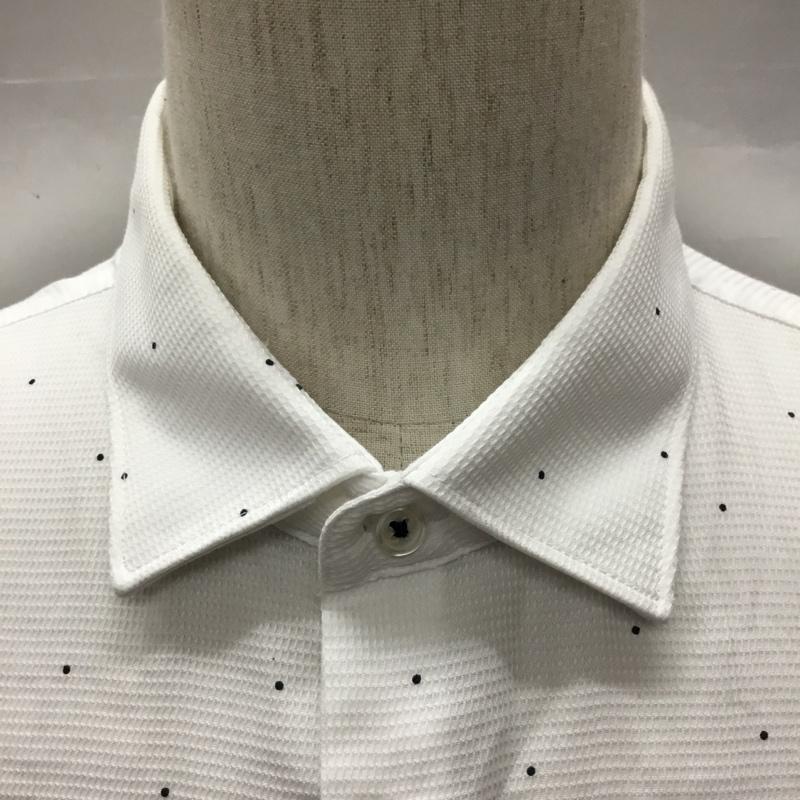 ザラ ZARA シャツ、ブラウス 長袖 長袖シャツ カラーシャツ プリントシャツ 長袖カットソー XL プリント 白 / ホワイト / X 黒 / ブラック /  メンズ USED 古着 中古 10115119