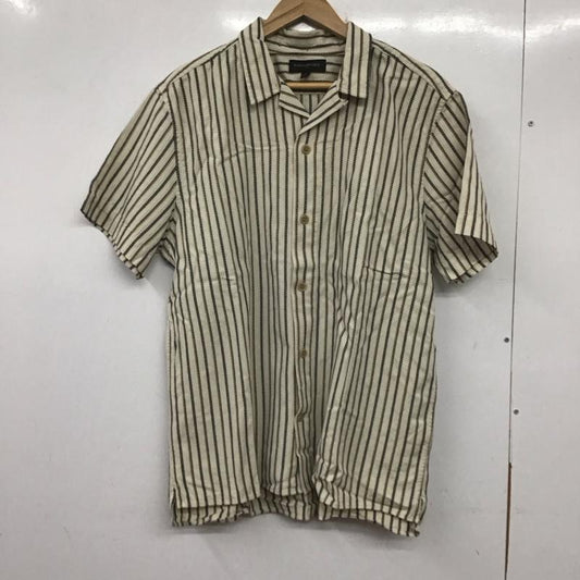 バナナリパブリック BANANA REPUBLIC シャツ、ブラウス 半袖 半袖シャツ プリントシャツ カジュアルシャツ L ストライプ ベージュ / ベージュ /  メンズ USED 古着 中古 10140143