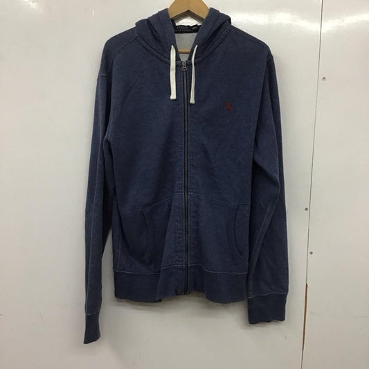 ポロラルフローレン POLO RALPH LAUREN パーカー 長袖 ジップアップパーカー 長袖パーカー スウェットパーカー L ロゴ、文字 インディゴ / インディゴ /  メンズ USED 古着 中古 10137825