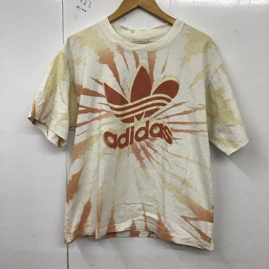 アディダス adidas Tシャツ 半袖 HS1940 タイダイ ロゴ、文字 ベージュ / ベージュ / X 茶 / ブラウン /  メンズ USED 古着 中古 10129169