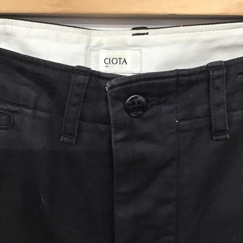 シオタ CIOTA パンツ ワークパンツ、ペインターパンツ ワークパンツ ワイドパンツ カジュアルパンツ 6 無地 黒 / ブラック /  メンズ USED 古着 中古 10144895