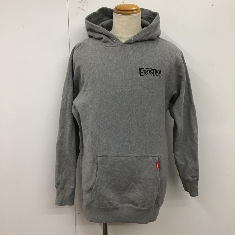 エロスティカ EROSTiKA パーカー 長袖 XL ロゴ、文字 灰 / グレー /  メンズ USED 古着 中古 10123417