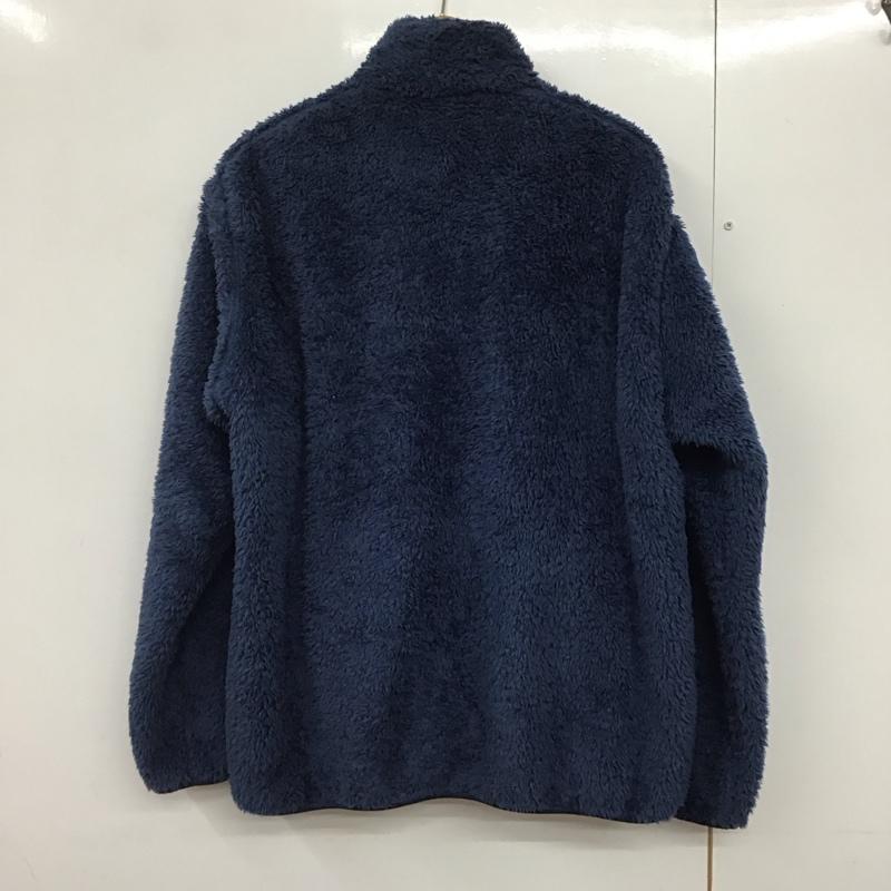 ユニクロ UNIQLO ジャケット、上着 ジャンパー、ブルゾン 341-440593 ファーリーフリースフルジップジャケット スタンドカラー L 無地 青 / ブルー /  メンズ USED 古着 中古 10140996