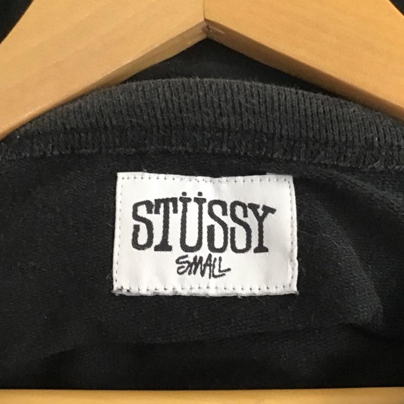 ステューシー STUSSY Tシャツ 半袖 半袖カットソー プリントTシャツ クルーネックカットソー S ロゴ、文字 黒 / ブラック /  メンズ USED 古着 中古 10130574