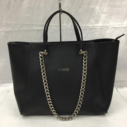 ゲス Guess トートバッグ トートバッグ VG504223 チェーン ロゴ、文字 黒 / ブラック / X 銀 / シルバー /  レディース USED 古着 中古 10106023