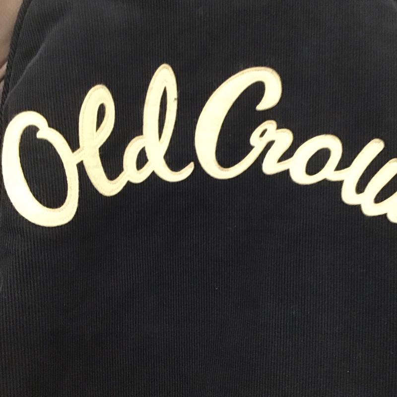 オールドクロウ OLD CROW ジャケット、上着 ジャケット、ブレザー カジュアルジャケット アウター ノーカラージャケット M ロゴ、文字 黒 / ブラック / X 茶 / ブラウン /  メンズ USED 古着 中古 10143362