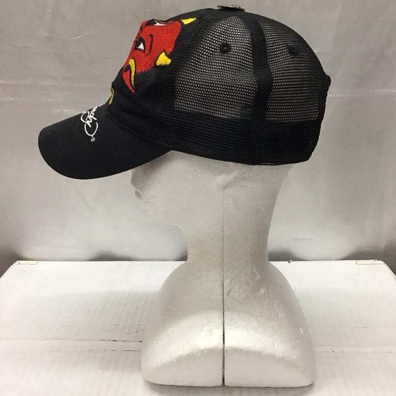 エドハーディー Ed Hardy 帽子 キャップ メッシュキャップ 刺繍 黒 / ブラック /  メンズ USED 古着 中古 10116454