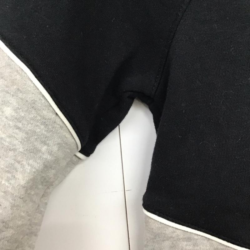 ナイキ NIKE トレーナー 長袖 キッズ スウェット 裏起毛 S ロゴ、文字 黒 / ブラック / X 灰 / グレー /  ボーイズ USED 古着 中古 10117756