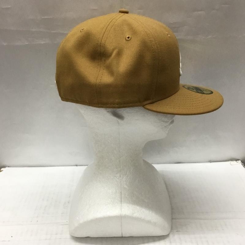 ニューエラ NEW ERA 帽子 キャップ 59FIFTY 58.7cm ロゴ、文字 キャメル / キャメル /  メンズ USED 古着 中古 10109596