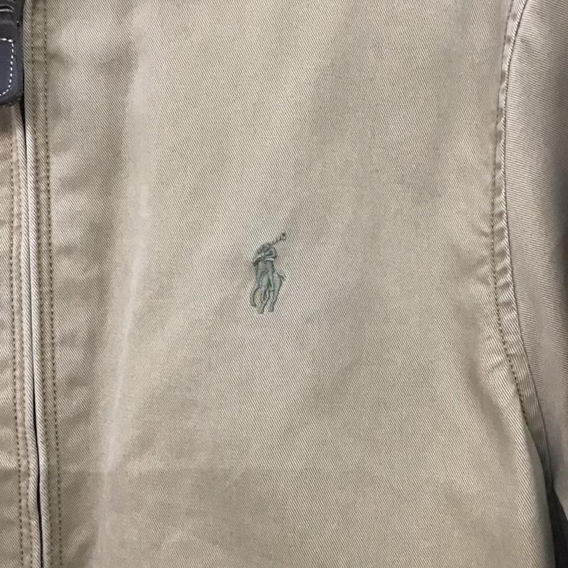 ポロラルフローレン POLO RALPH LAUREN ジャケット、上着 ジャケット、ブレザー ジップアップジャケット アウター 古着 S ロゴ、文字 ベージュ / ベージュ /  メンズ USED 古着 中古 10139707