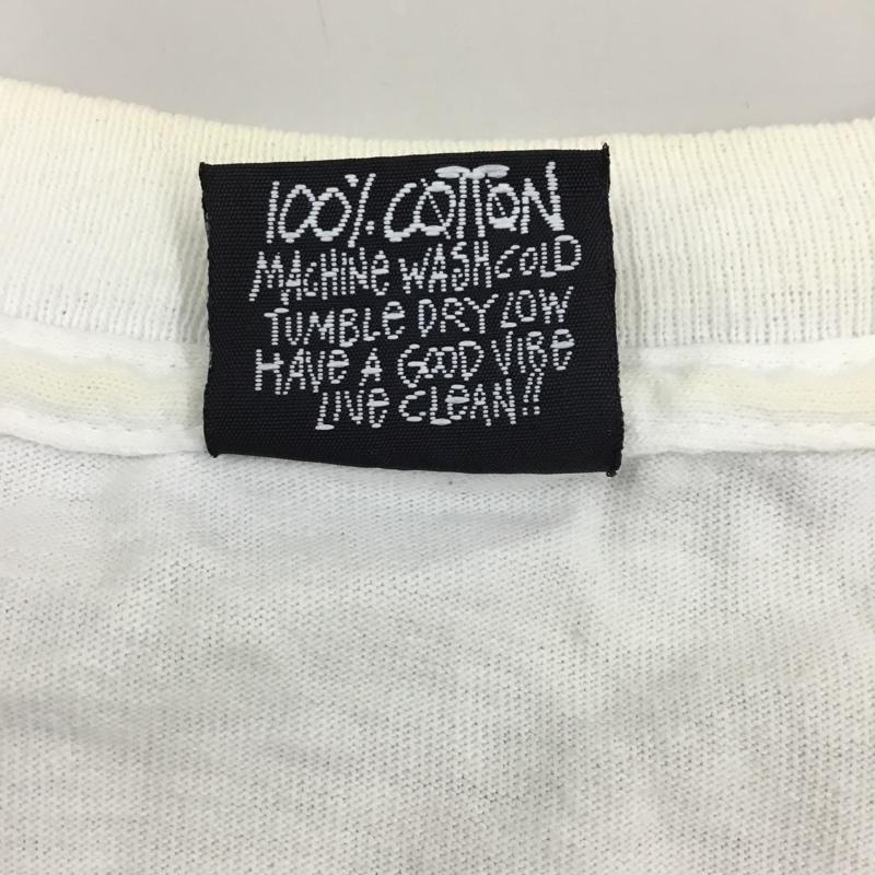 ステューシー STUSSY Tシャツ 半袖 黒タグ 80s ラスタライオン XL ロゴ、文字 X プリント 白 / ホワイト /  メンズ USED 古着 中古 10113459