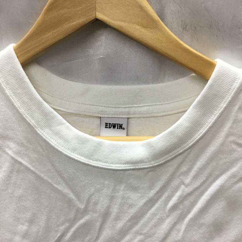 エドウィン EDWIN Tシャツ 半袖 ET8027 フォトプリントT L プリント 白 / ホワイト /  メンズ USED 古着 中古 10117791