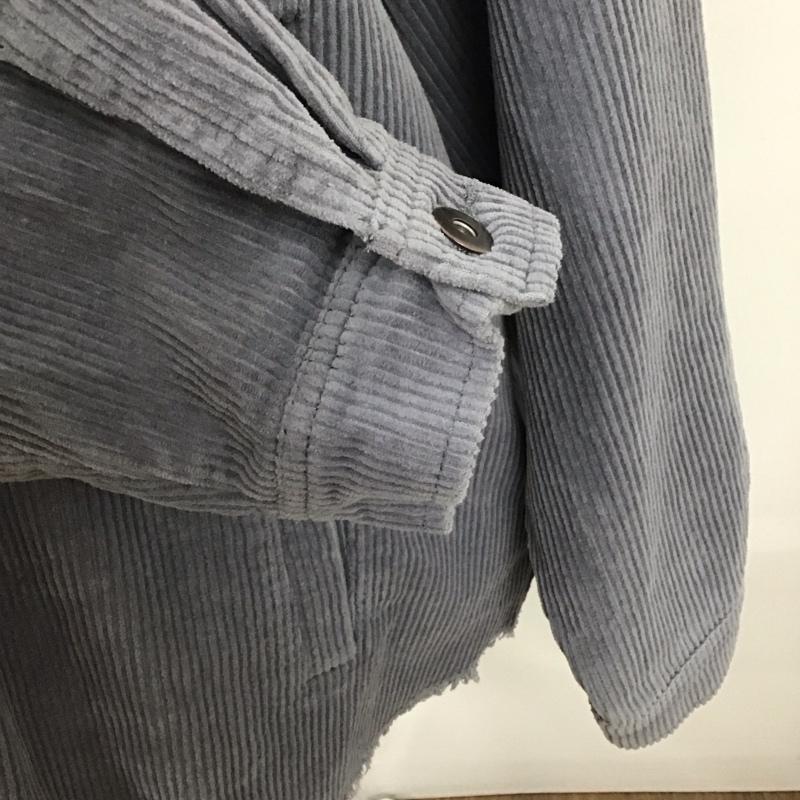 ザラ ZARA ジャケット、上着 ジャケット、ブレザー 8372 223 802 コーデュロイ シャツジャケット M 無地 灰 / グレー /  レディース USED 古着 中古 10124993