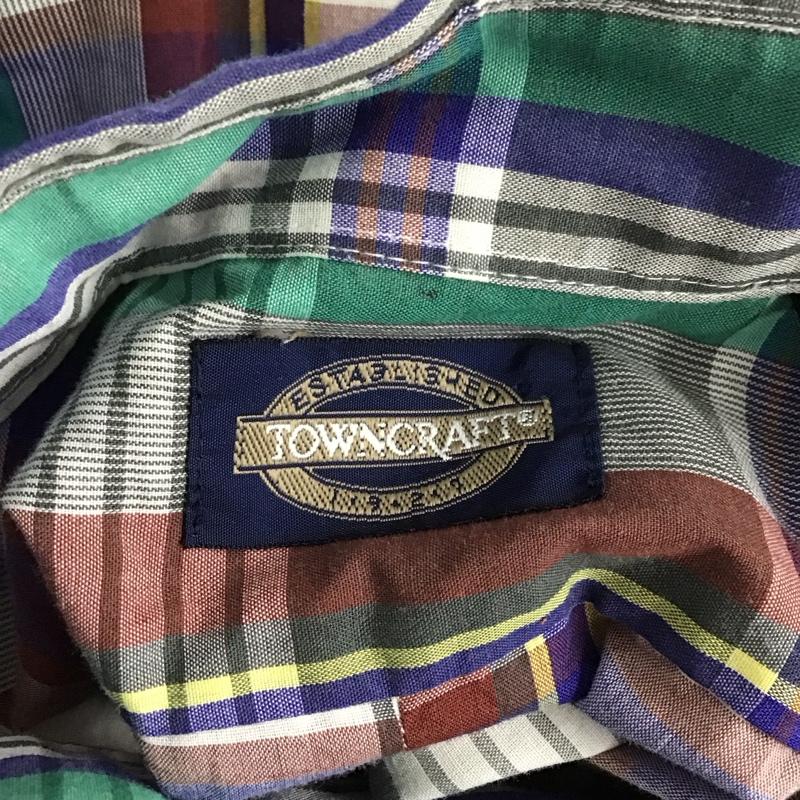 タウンクラフト TOWNCRAFT シャツ、ブラウス 長袖 長袖シャツ チェックシャツ カラーシャツ ボタンダウンシャツ L チェック マルチカラー / マルチカラー /  メンズ USED 古着 中古 10125744
