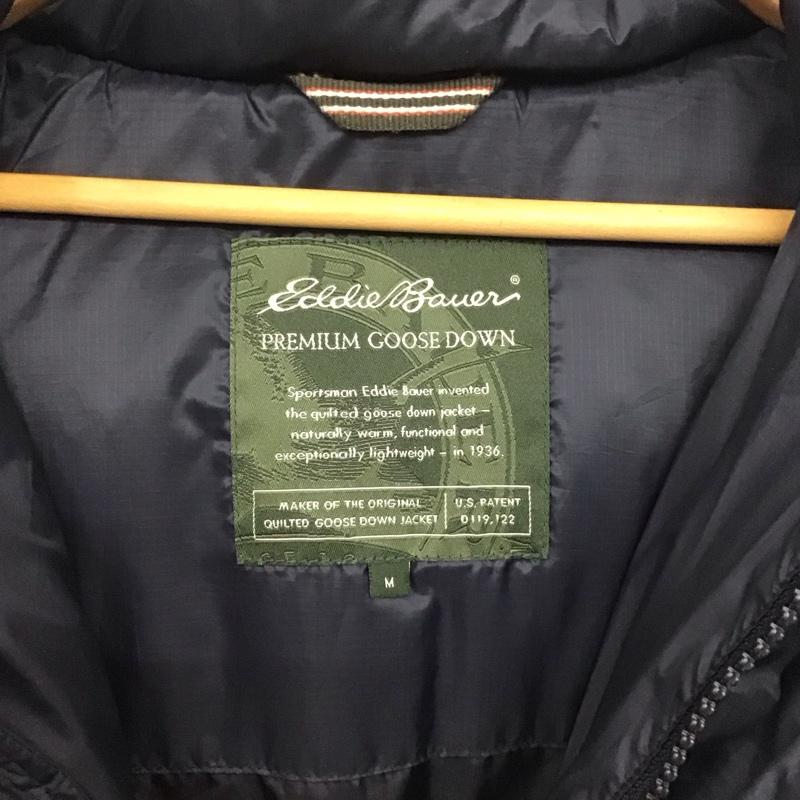 エディーバウアー Eddie Bauer ジャケット、上着 ジャンパー、ブルゾン ジップアップロングジャケット ナイロンジャケット アウター M 無地 紺 / ネイビー /  メンズ USED 古着 中古 10141814