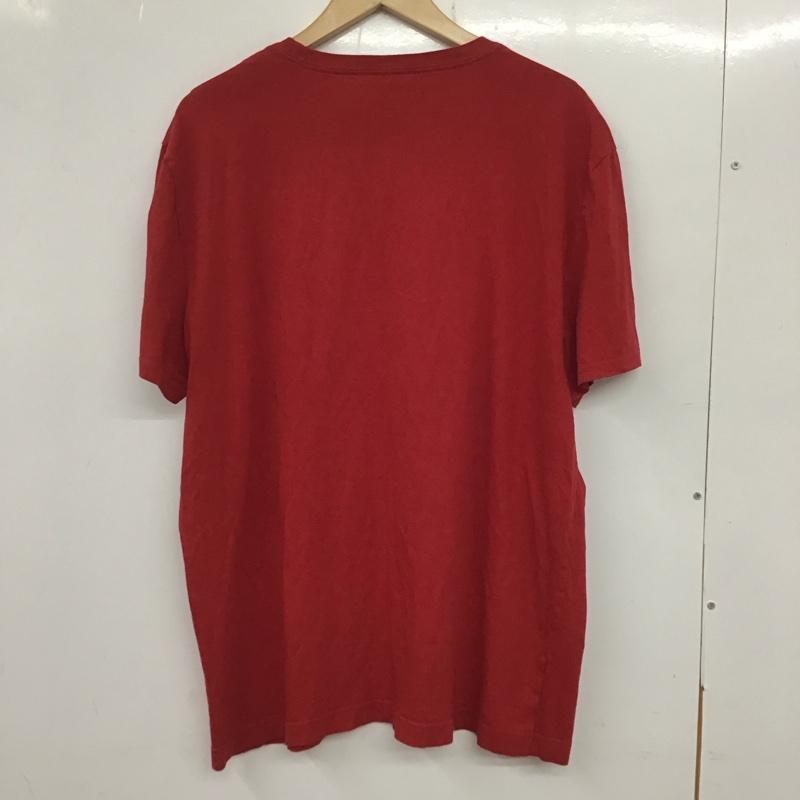 ノーティカ NAUTICA Tシャツ 半袖 半袖カットソー プリントTシャツ クルーネックカットソー XL ロゴ、文字 赤 / レッド /  メンズ USED 古着 中古 10134028