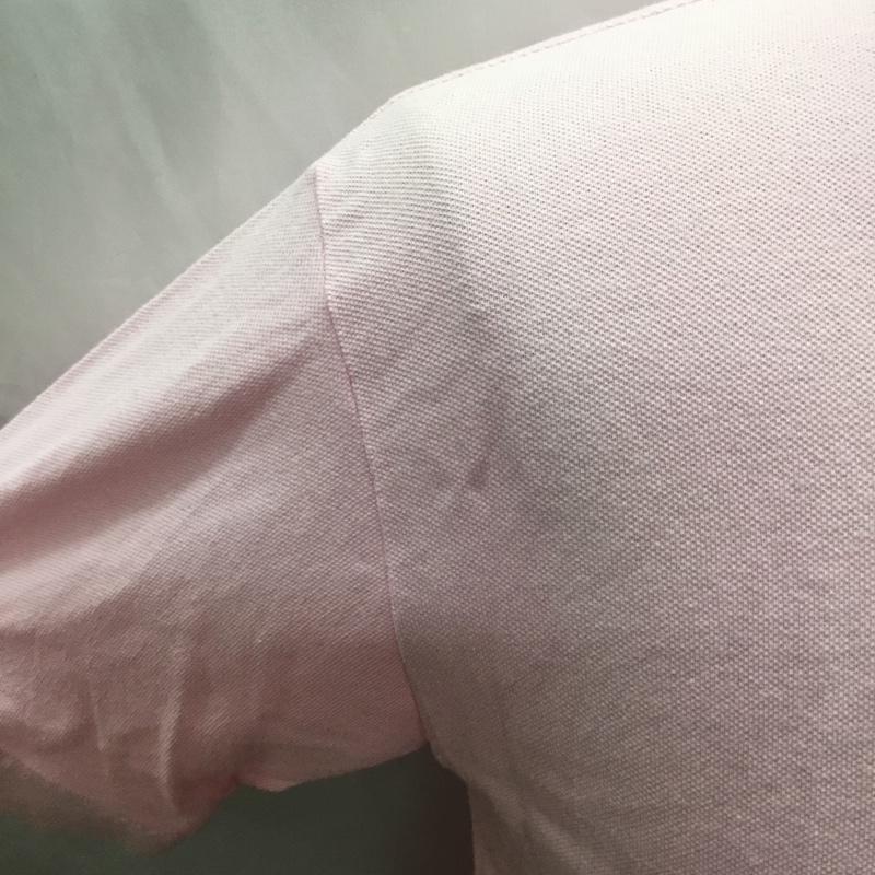チャンピオン Champion ポロシャツ 半袖 半袖ポロシャツ カラーシャツ 半袖カットソー M ロゴ、文字 桃 / ピンク /  メンズ USED 古着 中古 10115033